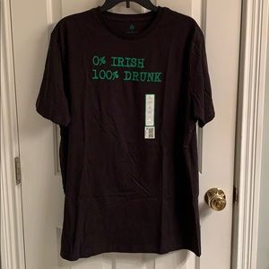 NWT-Men’s St. Patrick Black Graphic Tee Shirt